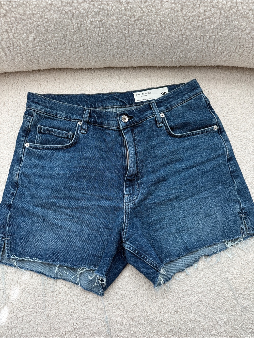 Rag & Bone Retro High Waist Cutoff Denim Shorts Size 30